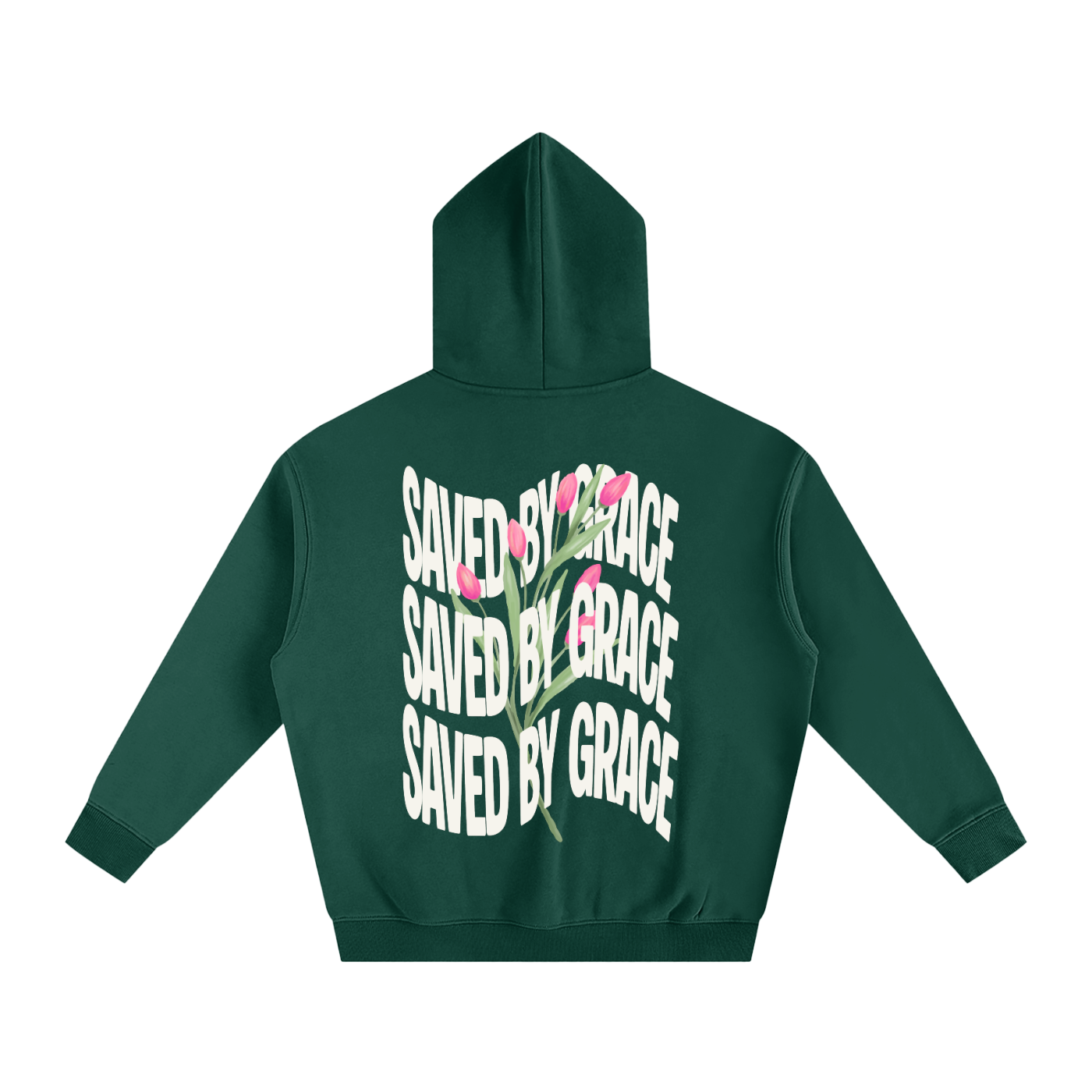 Saved by Grace Oversize Fleeced Hoodie