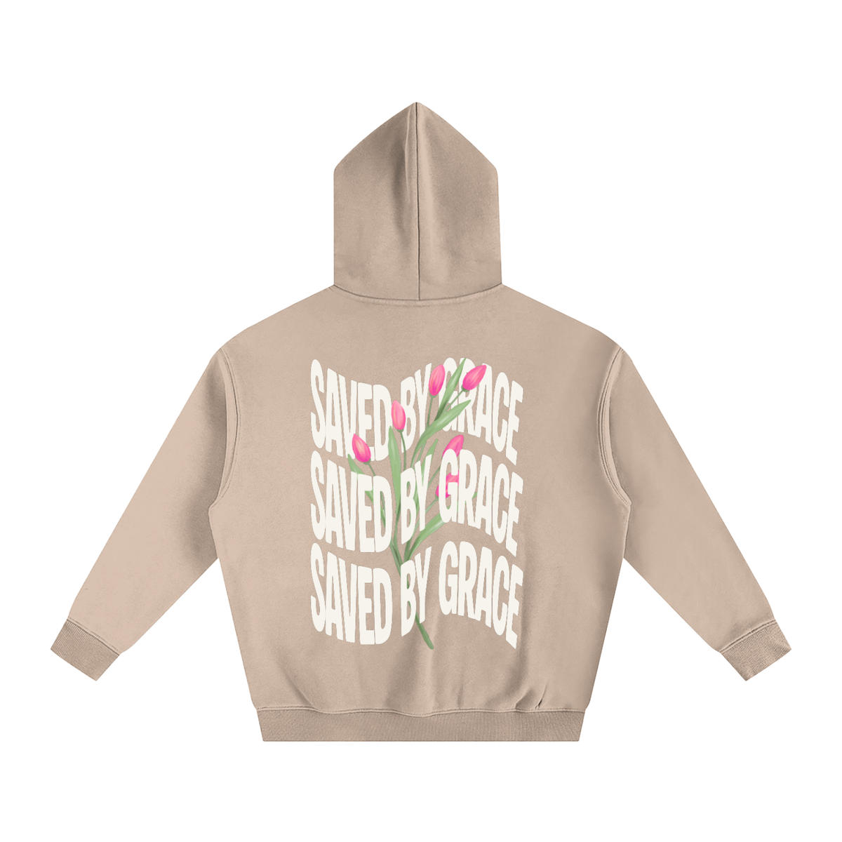 Saved by Grace Oversize Fleeced Hoodie