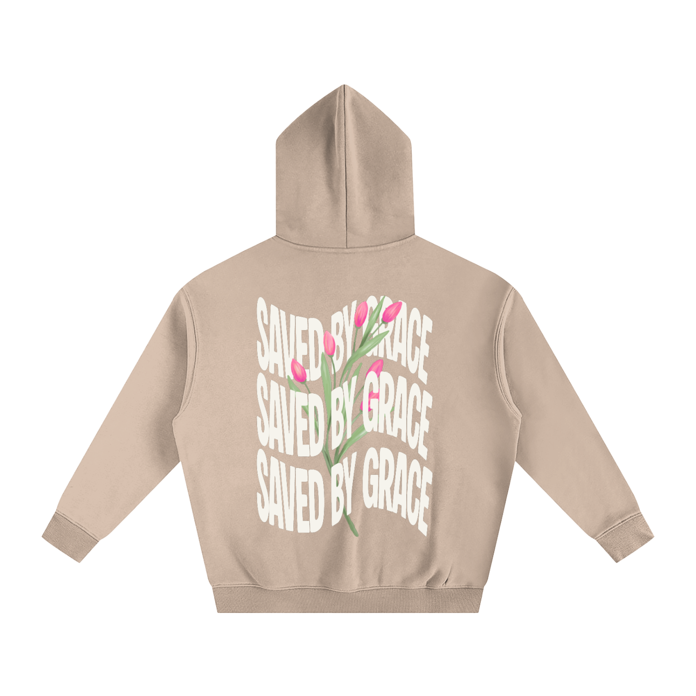 Saved by Grace Oversize Fleeced Hoodie