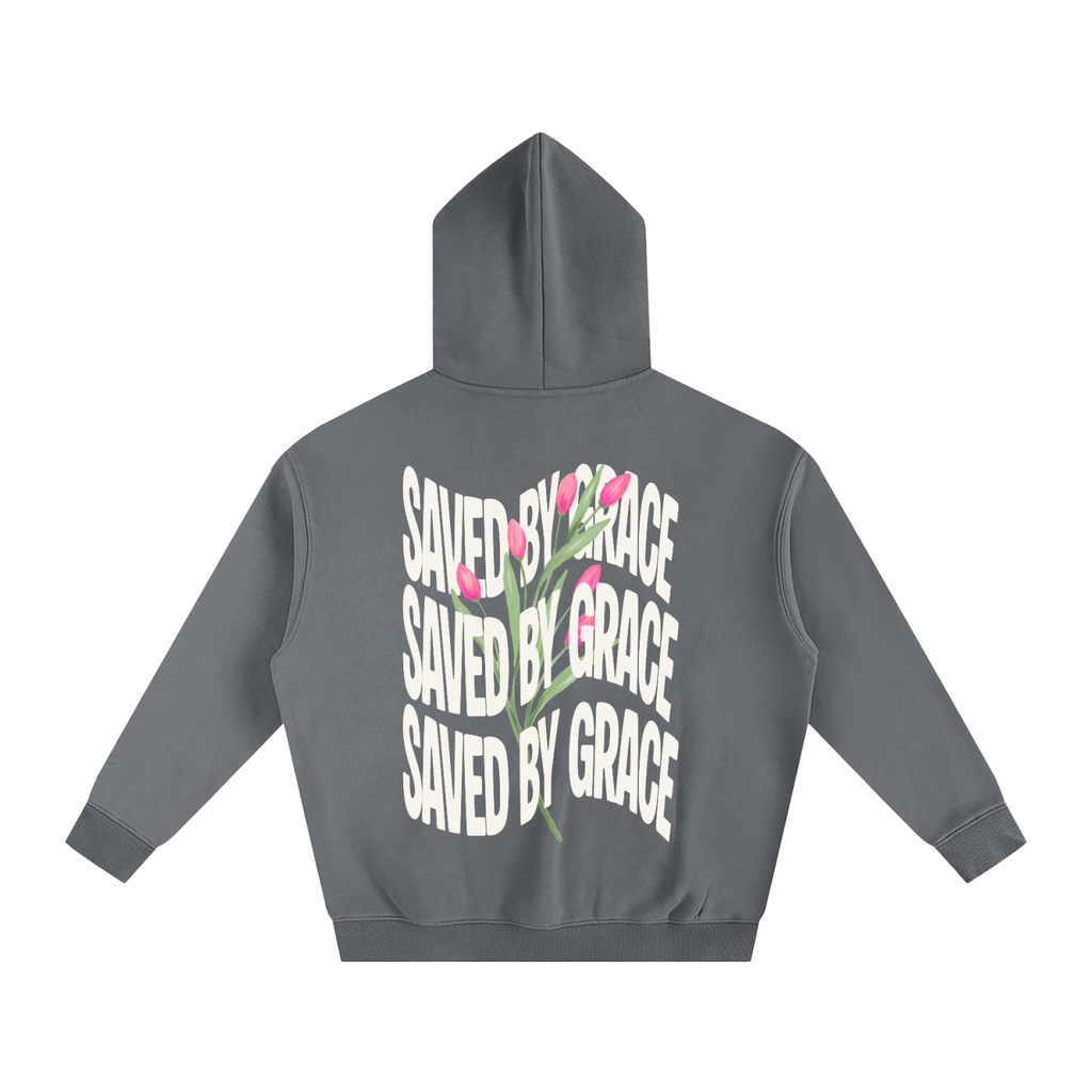 Saved by Grace Oversize Fleeced Hoodie