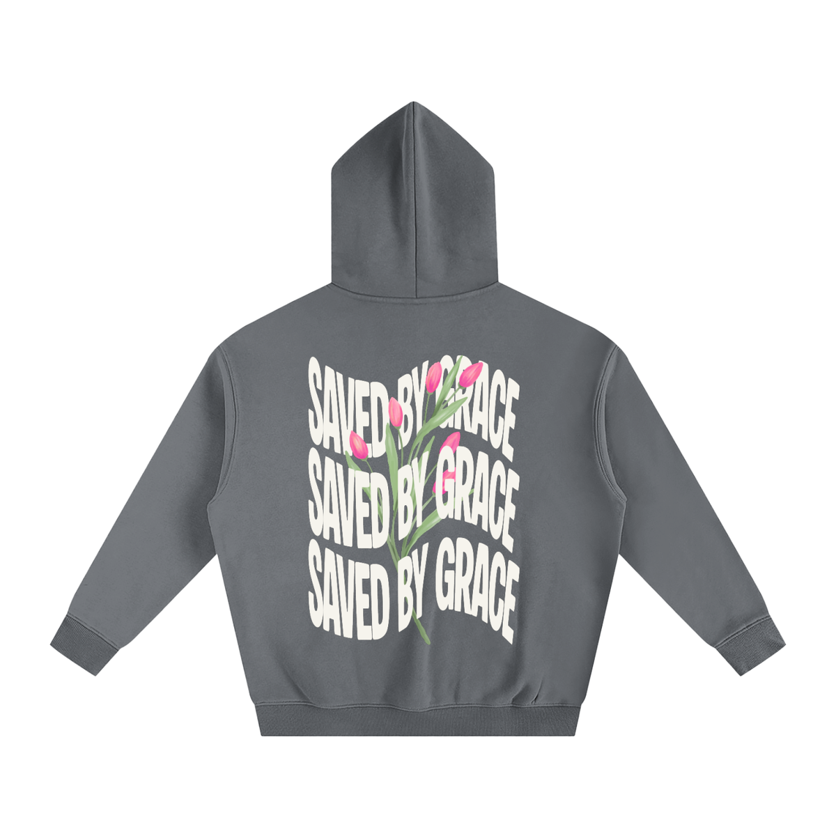 Saved by Grace Oversize Fleeced Hoodie