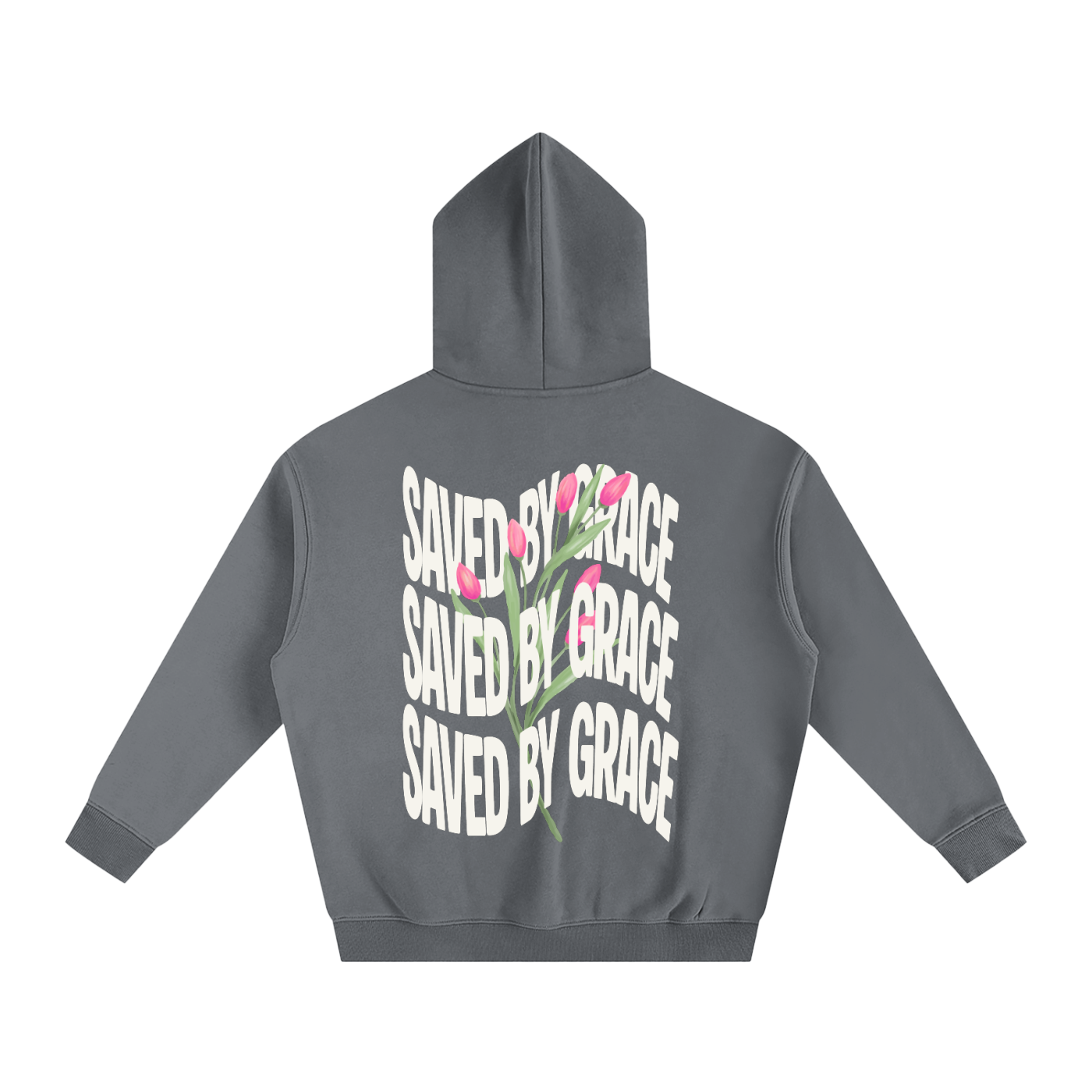 Saved by Grace Oversize Fleeced Hoodie