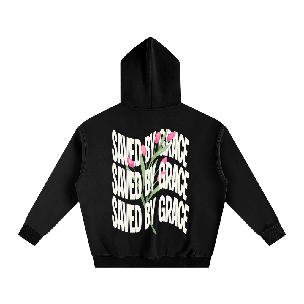 Saved by Grace Oversize Fleeced Hoodie