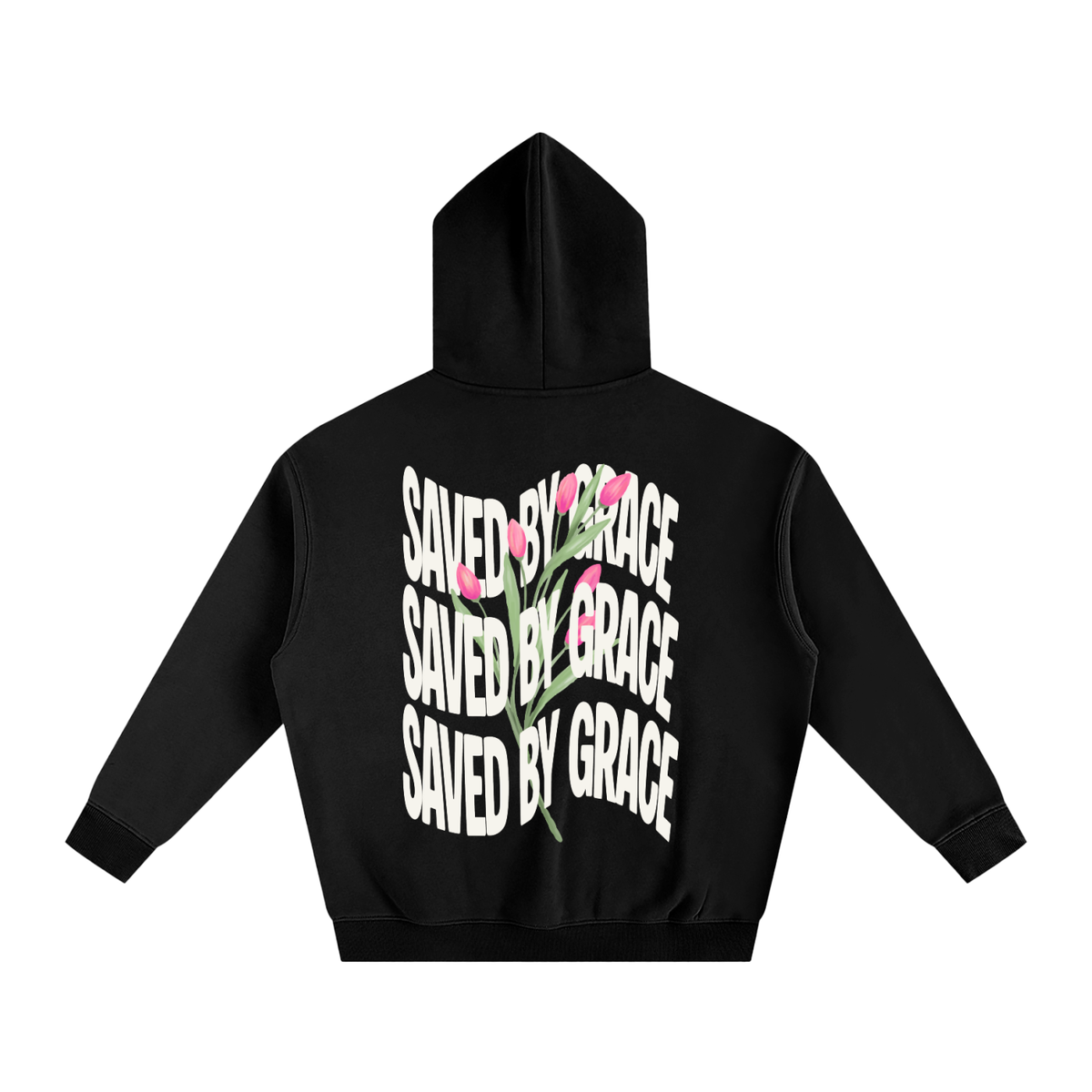 Saved by Grace Oversize Fleeced Hoodie