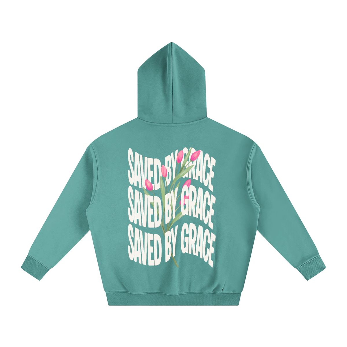 Saved by Grace Oversize Fleeced Hoodie