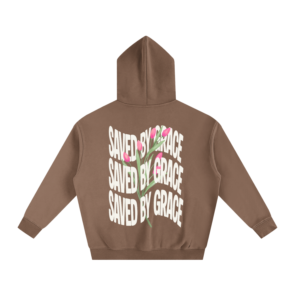 Saved by Grace Oversize Fleeced Hoodie
